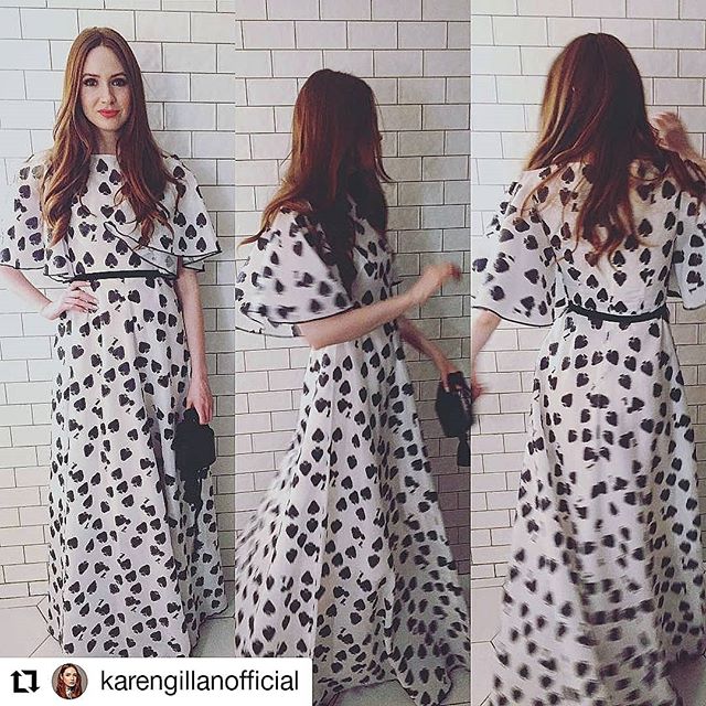 Last night in Moscow - Karen Gillan @karengillanofficial visited our capital and chose VIKA GAZINSKAYA dress @vikagazinskaya_official_moscow for her appearance at the New British Film Festival