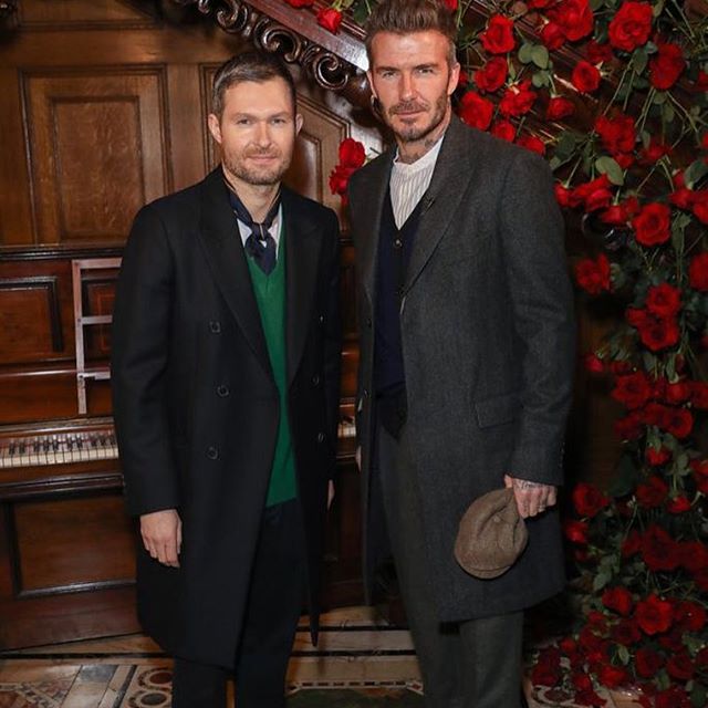 Congratulations @daniel.kearns @davidbeckham on the @kentandcurwen #AW19 #LFWM presentation this morning xxx kisses