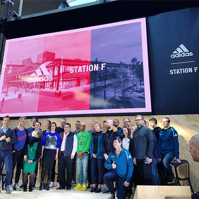 Here is to the launch of PLATFORM A @adidas at STATION F @joinstationf 
placing under their wing, supporting and growing 10 start-ups specializing in retail solutions, digital tools and environmental responsibility, proud to be here with you today @adidas @fashionforgood @pharrell @plugandplaytc @futuretechlab @rvarza 
Good luck and have a great start  