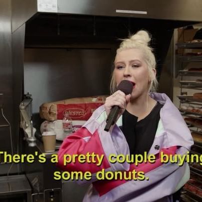 Christina Aguilera pulls a great hidden camera prank on unsuspecting customers at a donut shop TONIGHT on #Kimmel! @Xtina