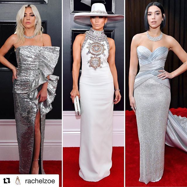 #Repost @rachelzoe    
Crushed the red carpet tonight #grammys #glamour      @ladygaga @jlo @dualipa xoRZ