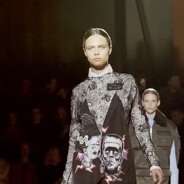 Have always been such a huge fan of Miuccia @prada it was a honor to walk in the show or should I say strut  