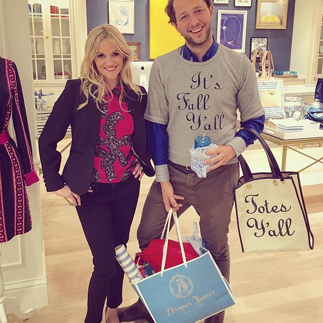 Five years ago @reesewitherspoon took me to Nashville and drowned me in sweet tea and @draperjames merchandise. Was it heaven? Totes. (Literally.) Happy birthday to this pint-sized powerhouse and wishing y all the best year yet.    
