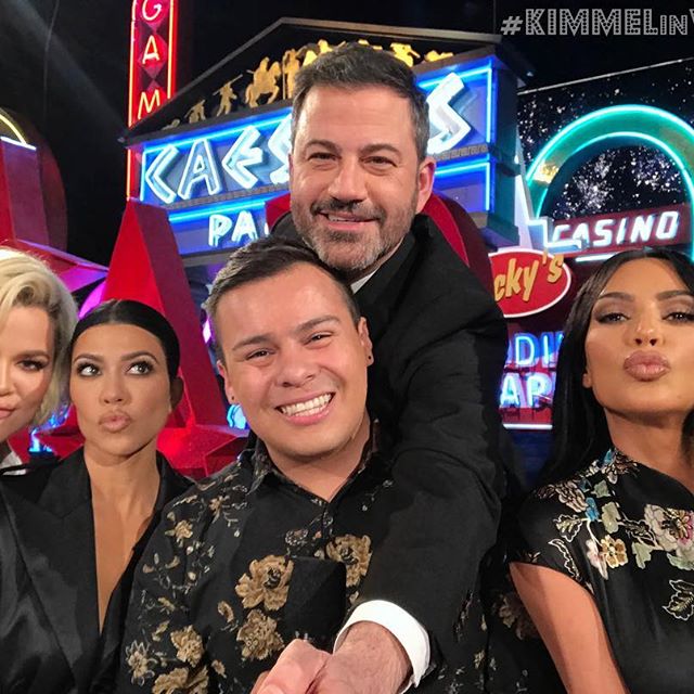 SURPRISE KARDASHIAN FAN SELFIE! @KimKardashian @KhloeKardashian @KourtneyKardash @JimmyKimmel #Jose #KimmelinVegas