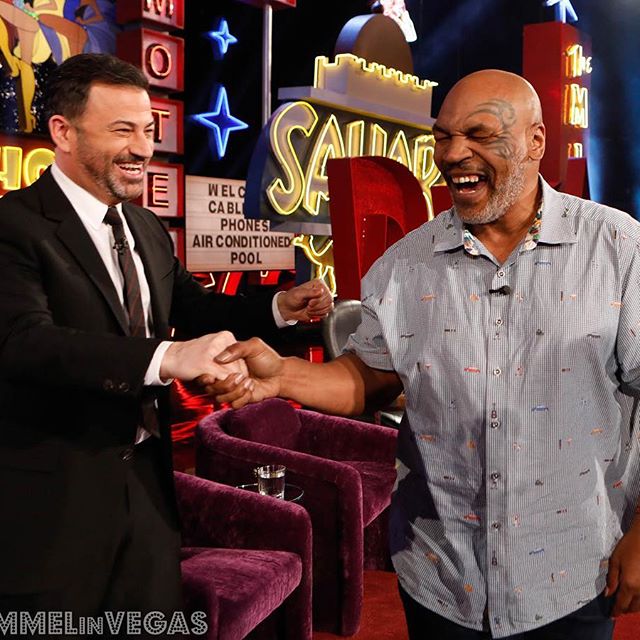 Former Heavyweight Champion of the World @MikeTyson! #TysonRanch #Planet13 #KimmelinVegas