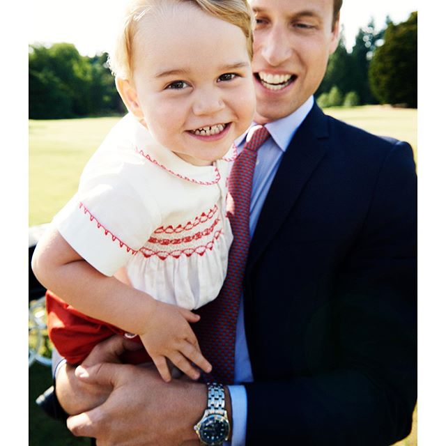 HRH PRINCE WILLIAM AND HIS SON HRH PRINCE GEORGE #2015 #TestinoArchive #MarioTestino