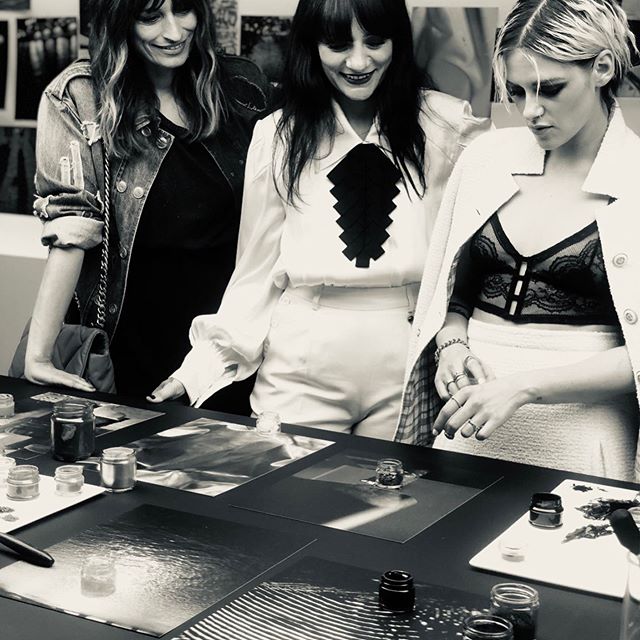 With @luciapicaofficial and #KristenStewart discovering the new #ChanelMakeup from the #FallWinter2019 collection