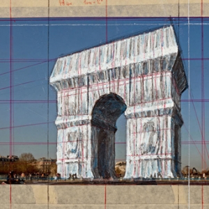 Шинэ инсталляци: Парис хотын Ялалтын хаалгыг даавуугаар орооно