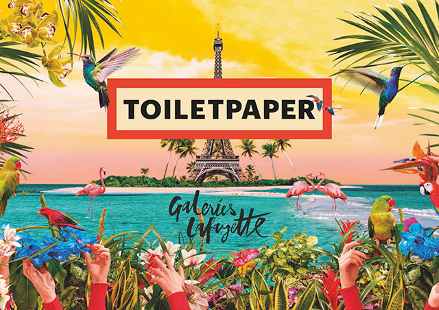 ToiletPaper сэтгүүл Galeries Lafayette худалдааны төвийг чимэглэнэ