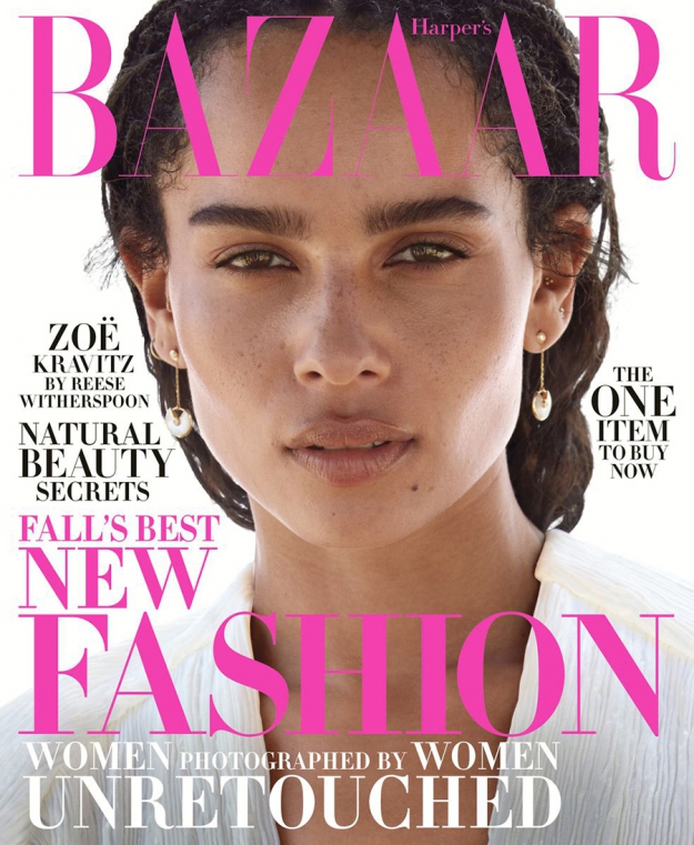 Зои Кравицын янзлаагүй зураг Harper’s Bazaar сэтгүүлийн нүүрийг чимлээ