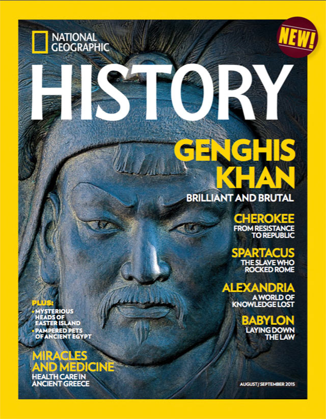 Чингис хаан National Geographic History сэтгүүлийн нүүр хавтсанд гарлаа
