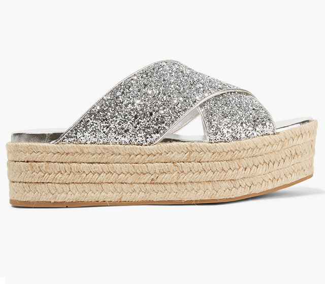 Miu Miu<p><a href=\"https://www.net-a-porter.com/ua/en/product/642215/miu_miu/glittered-leather-platform-espadrilles\" target=\"_blank\">net-a-porter.com</a></p>