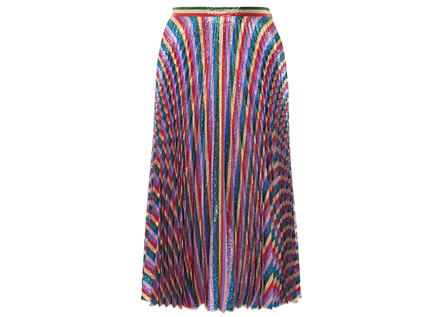 Gucci<p><a style=\"\" target=\"_blank\" href=\"https://www.net-a-porter.com/mn/en/product/896467/gucci/plisse-lurex-midi-skirt\">net-a-porter.com</a></p>