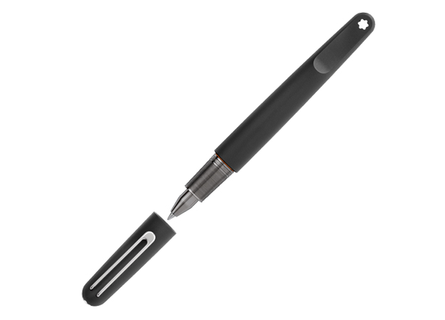 Хар модны давирхай бүхий эх бие, соронзтой тагтай Montblanc M Ultra Black үзэг