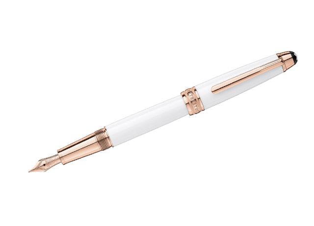 Meisterstück White Solitaire Red Gold Classique Fountain Pen